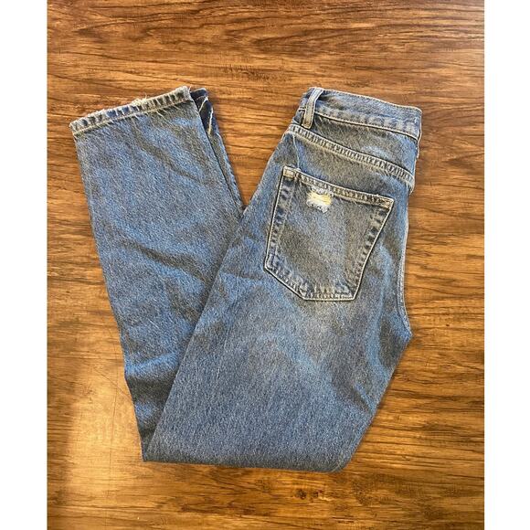 NWT! Free People x Revolve 24 We The Free CRVY Straight Wide Leg Jean Distressed - Picture 7 of 7